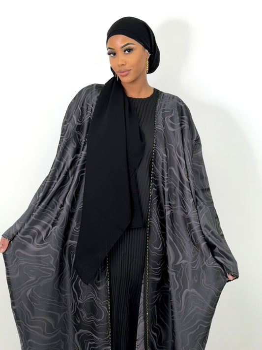 Marble Print abaya set