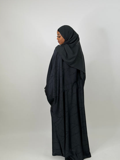 Noir Print abaya