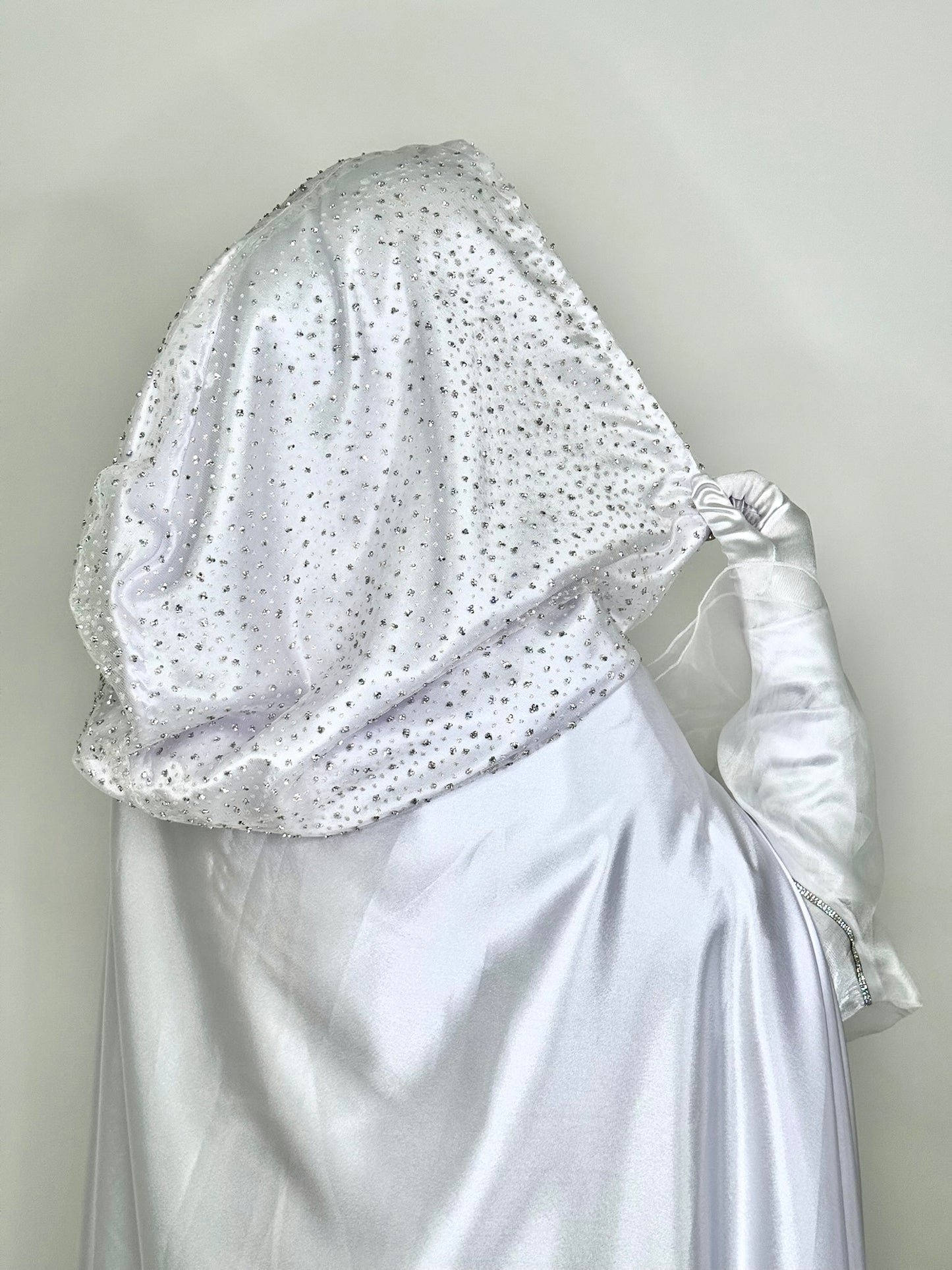 Aroosa diamontê Bridal cover up cape