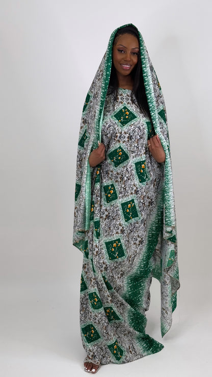 Chic Dark Green Baati Set