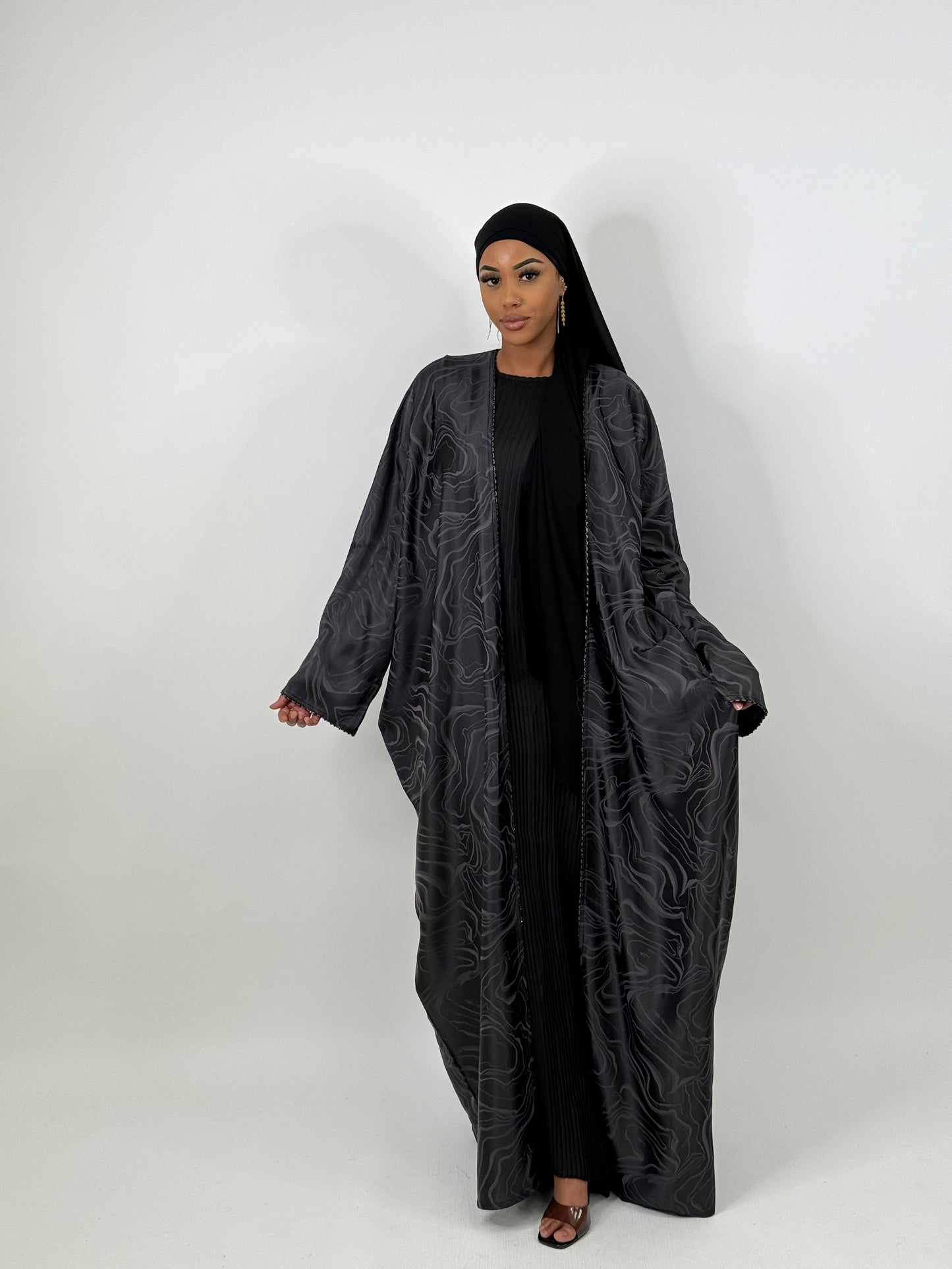 Marble Print abaya set