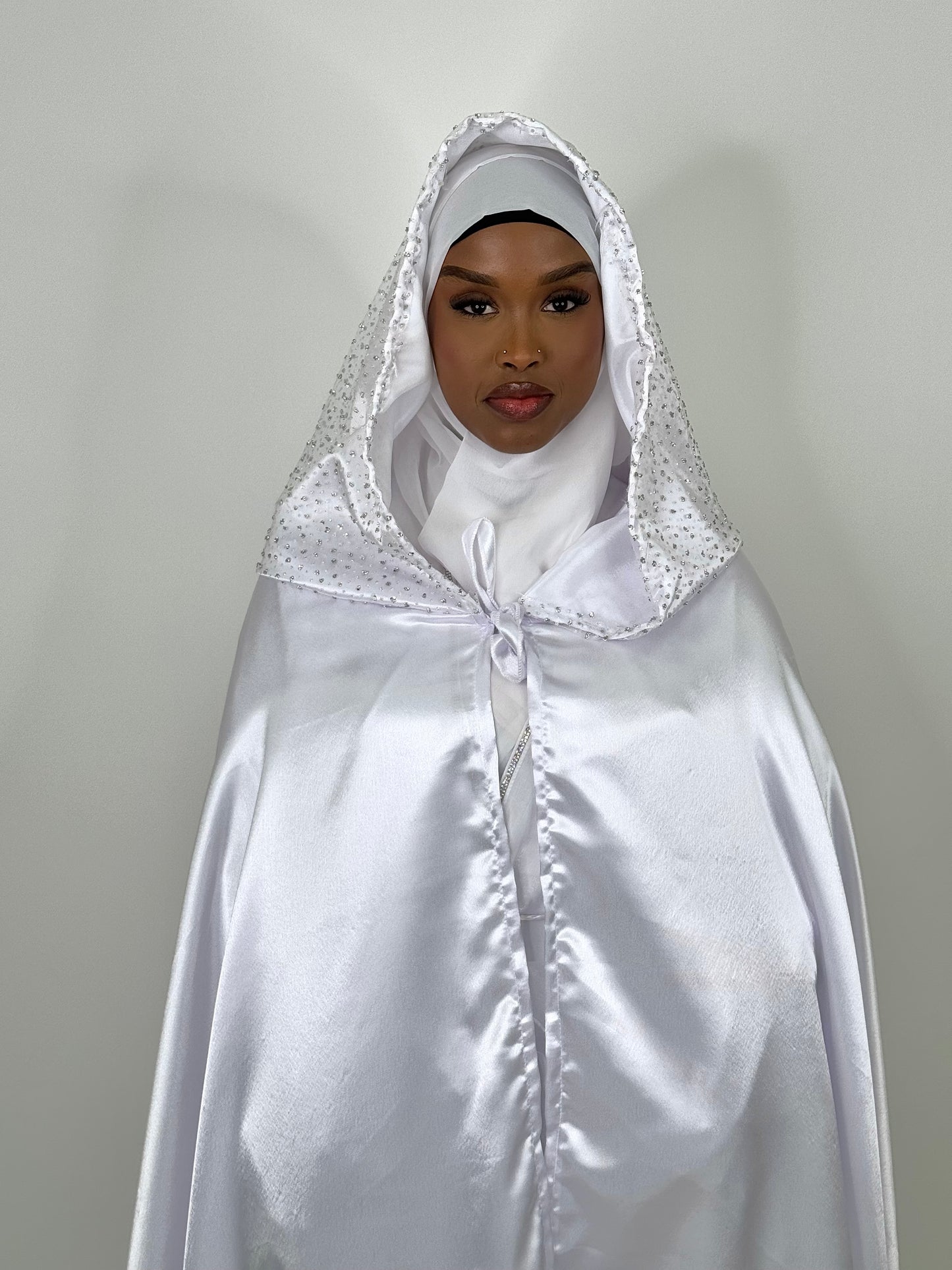 Aroosa diamontê Bridal cover up cape