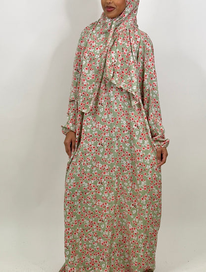 Minted floral one piece prayer dress